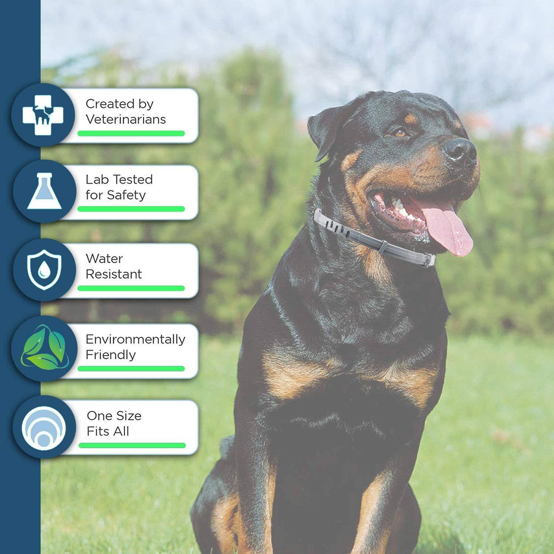 Natural Flea and Tick Collar for Puppies - 12-Month Protection