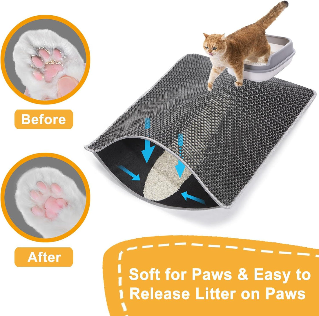 Cat Litter Mats-Extra Large 47''x36'' Litter Trapping Mat for Cat-XXL