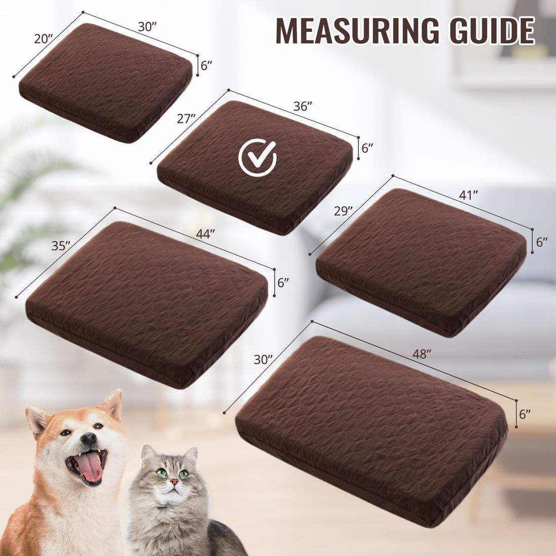 nanbowang Waterproof Dog Bed Covers Replacement Washable Pet Hair