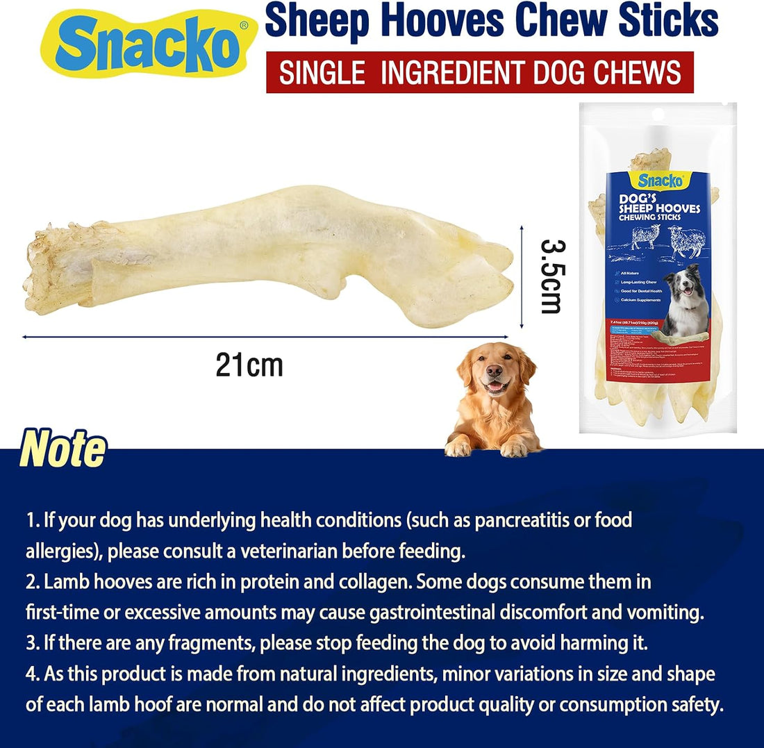 Dehydrated Sheep Hooves Dog Treats 7.4 oz
