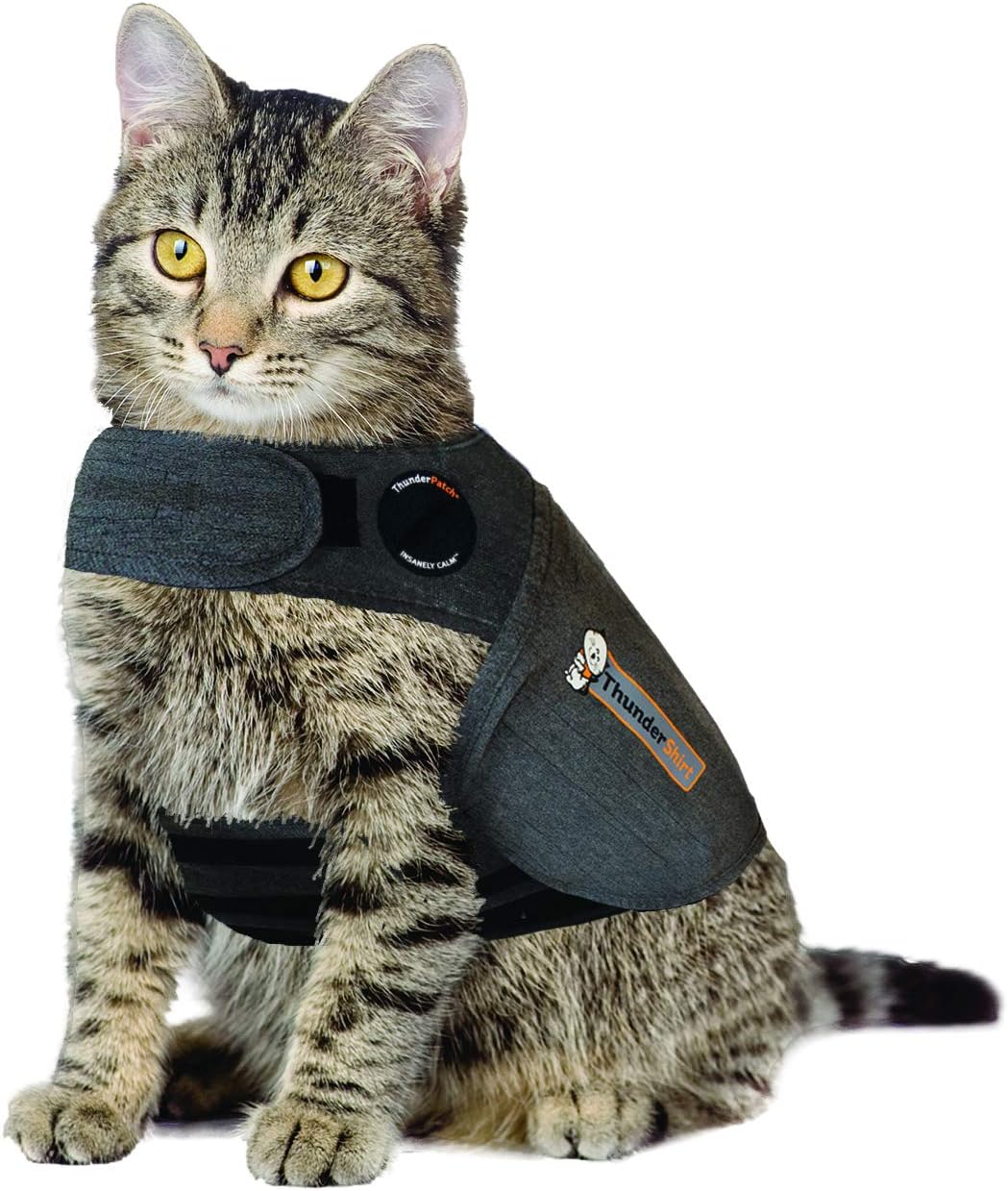 Thundershirt Classic Cat Anxiety Jacket, Heather Gray, Medium, THU-009