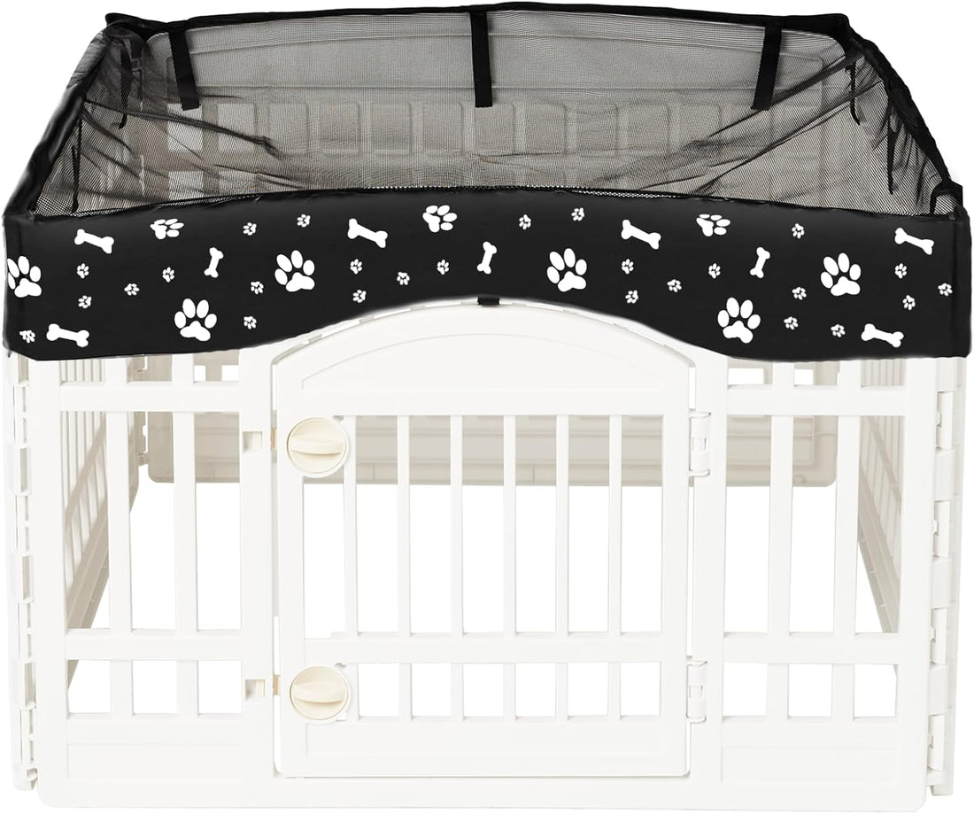 Dog Playpen Mesh Top Cover for 36" Inch Pet Playpen with 4 Panels