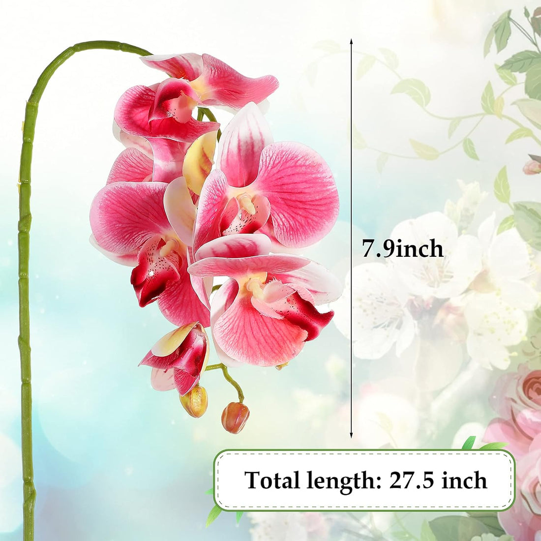 Chuangdi 2 Pcs Artificial Phalaenopsis