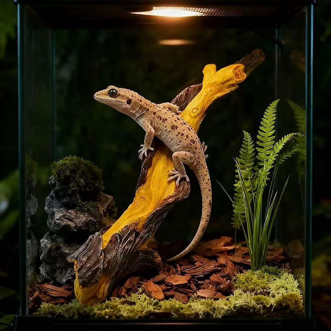 Reptile Climbing Tree Branch: Resin Wood Decor for Terrarium