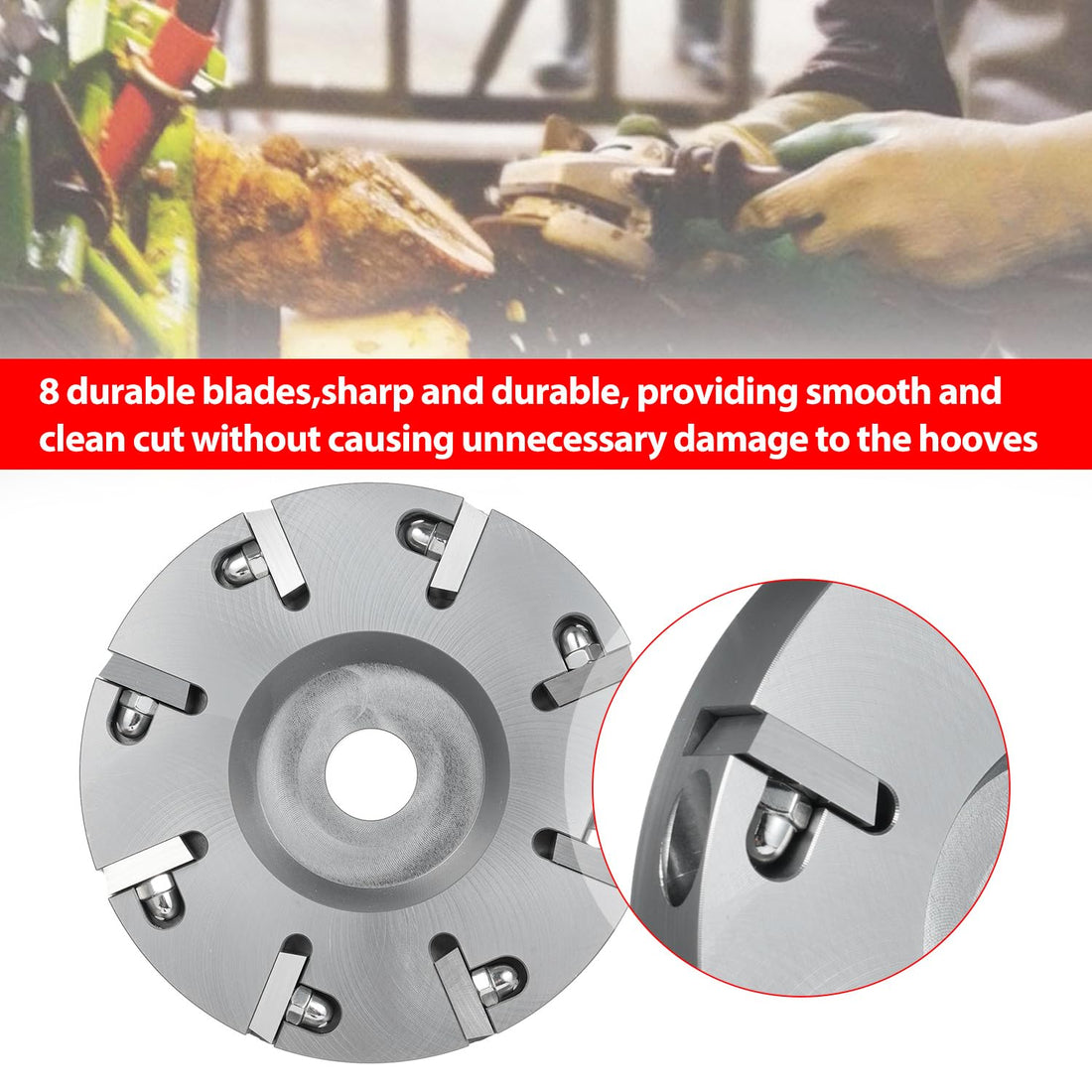 8 Blades Livestock Hoof Trimming Grinding Wheel Sheep Cattles Horses