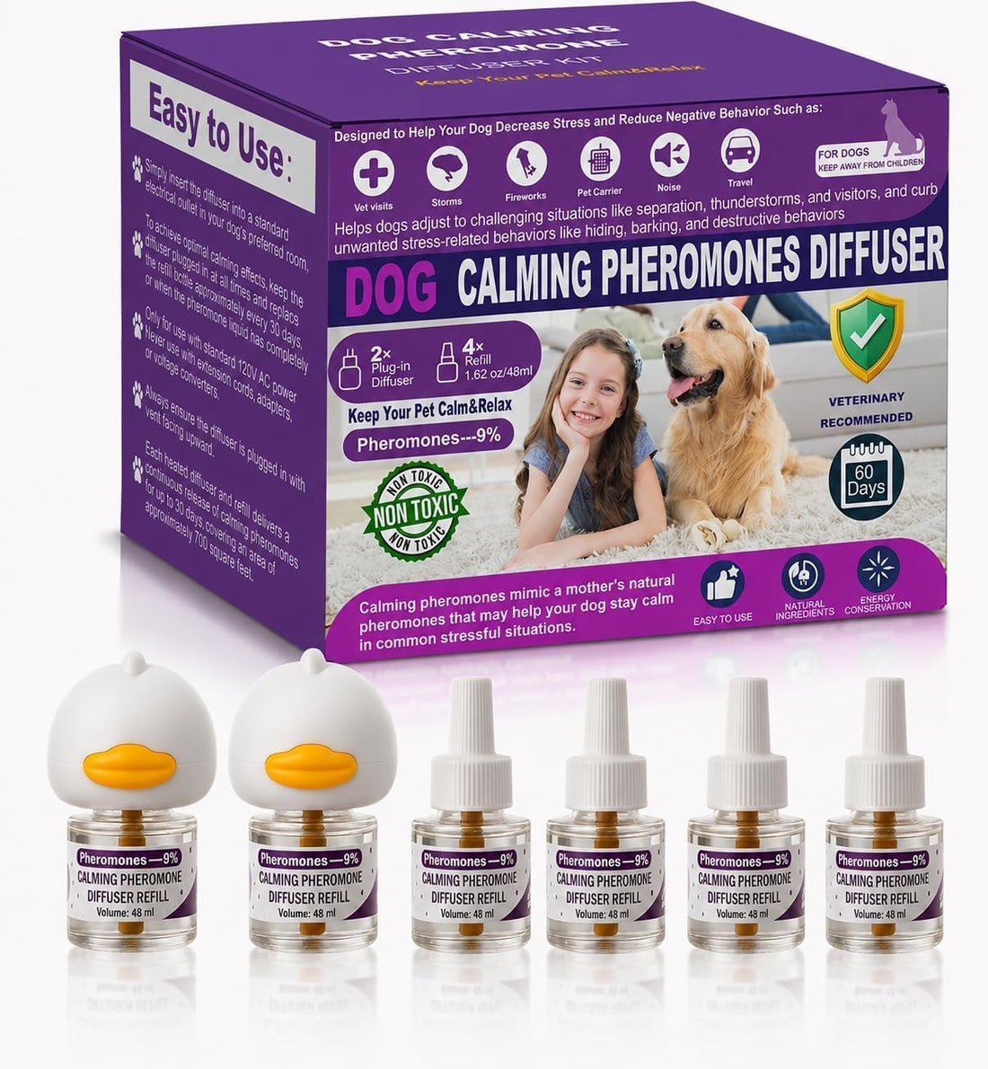 Dog Calming Pheromone Diffuser Kit for Anxiety