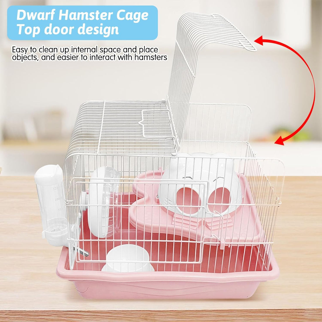PINVNBY Dwarf Hamster Cage, Small Animal Cages