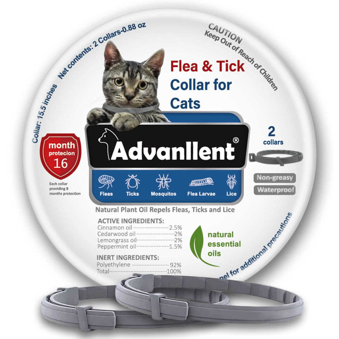 Advanllent Flea Collar for Cats, Flea and Tick Collars for Kittens