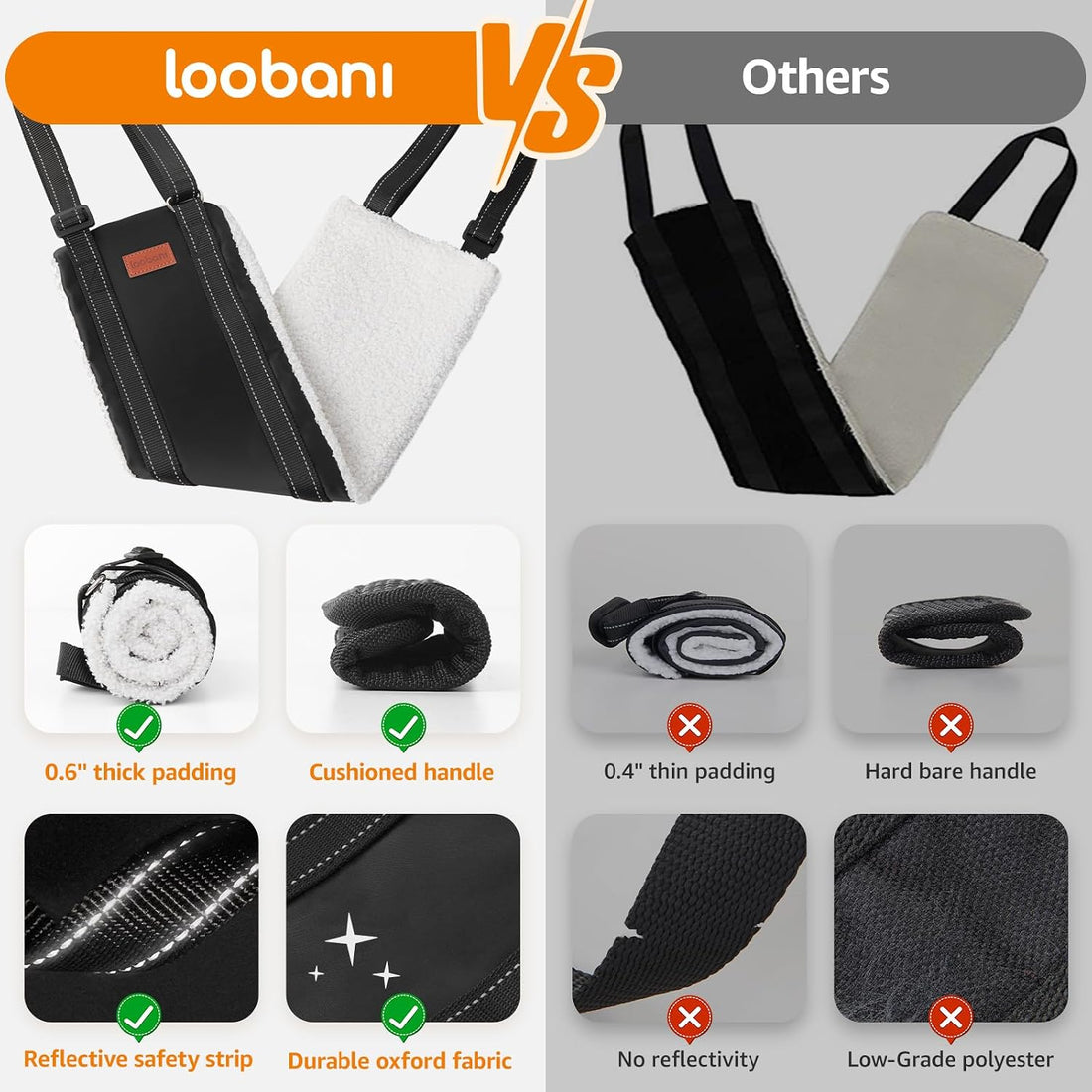 LOOBANI Portable Dog Sling for Back Legs