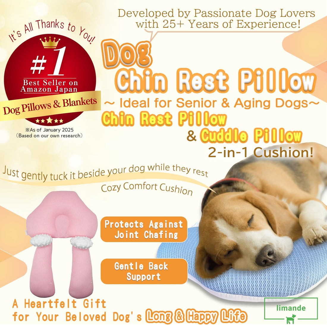 Dog Calming Pillow, Chin Rest Cushion for Senior Dogs