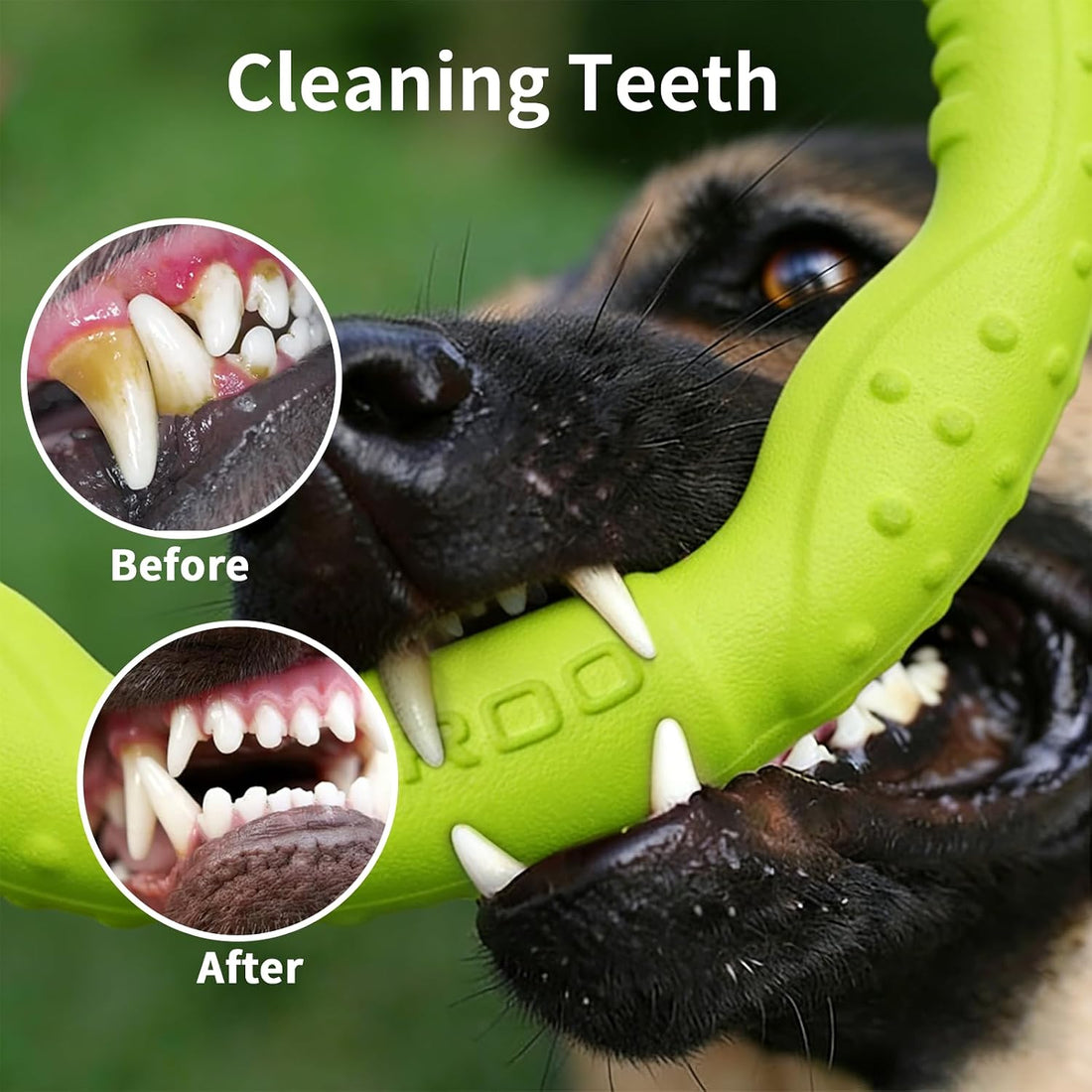 LaRoo Dog Ring Toy, Durable Soft Flying Disc for Throwing Catching