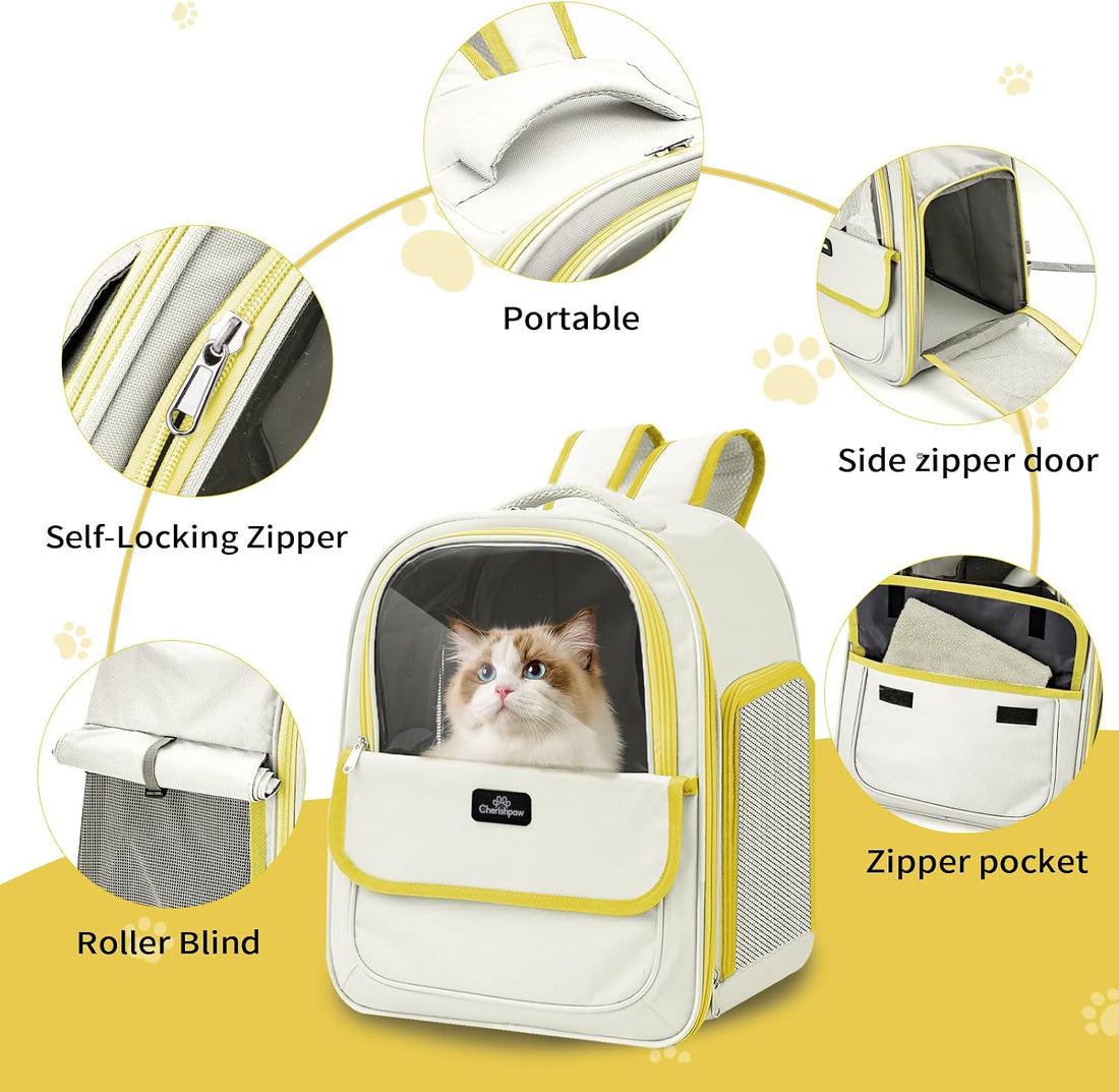 Cat Carrier Backpack Breathable Mesh Window for Small Cat Dog Under