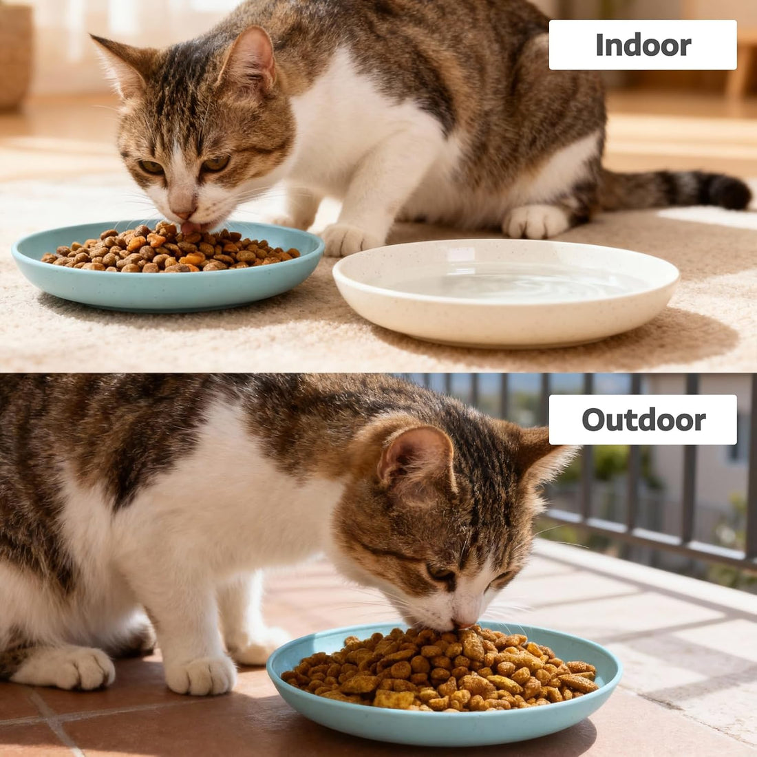 GENLGE 8 Pack Cat Bowls, Cat Food Bowl