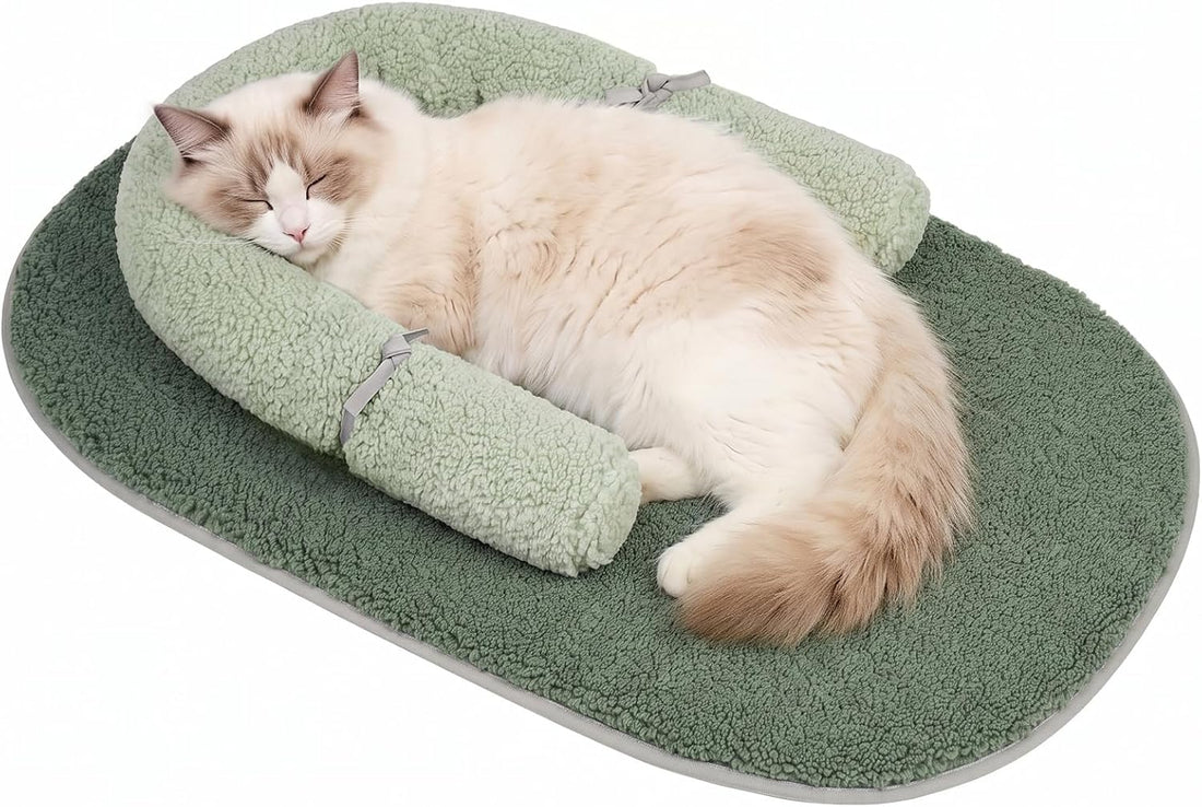 Cat Mat Self Warming Cat Bed with Soft U-Shaped Pillow