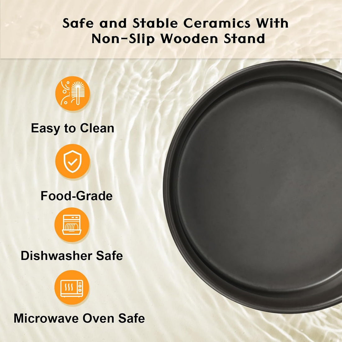 SPUNKYJUNKY Ceramic Elevated Dog Bowls 2 Pack