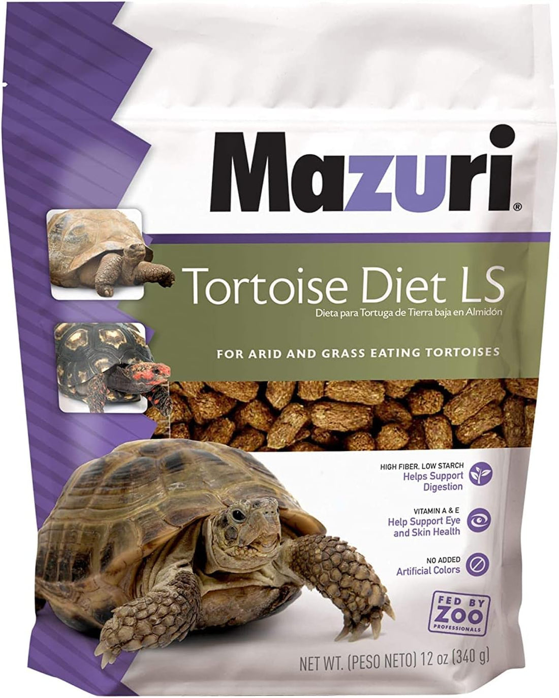 Mazuri Low Starch Tortoise Diet, for African Spurred/Sulcata, Desert