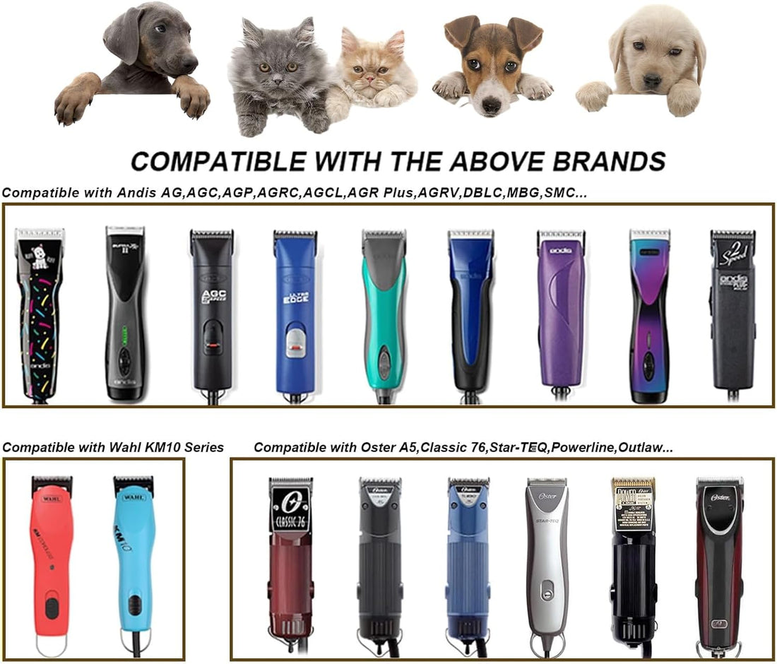 7F Blades Dog Grooming Blades Compatible with Andis/Oster A5