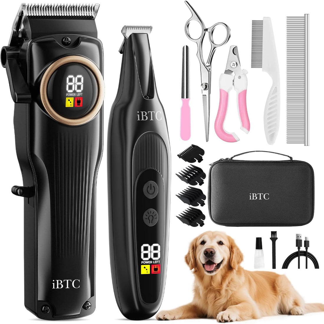 iBTC Professional Dog Grooming Clippers Kit