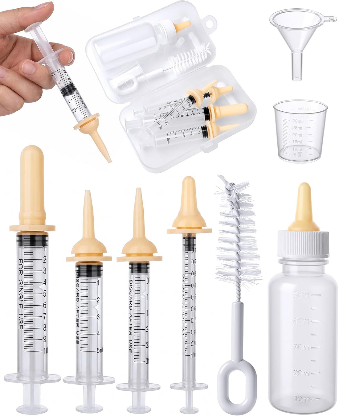 Pet Feeding Kit for Newborn Kitten,Puppy & Small Animals, 15Pcs