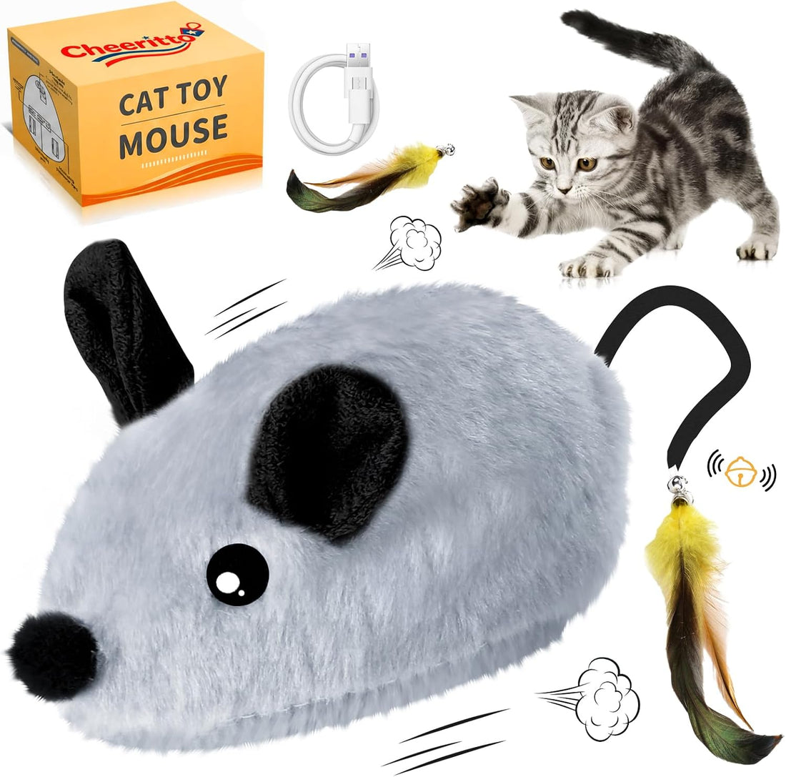 Interactive Cat Toys Mouse Rechargeable Auto-Move for Indoor Cat
