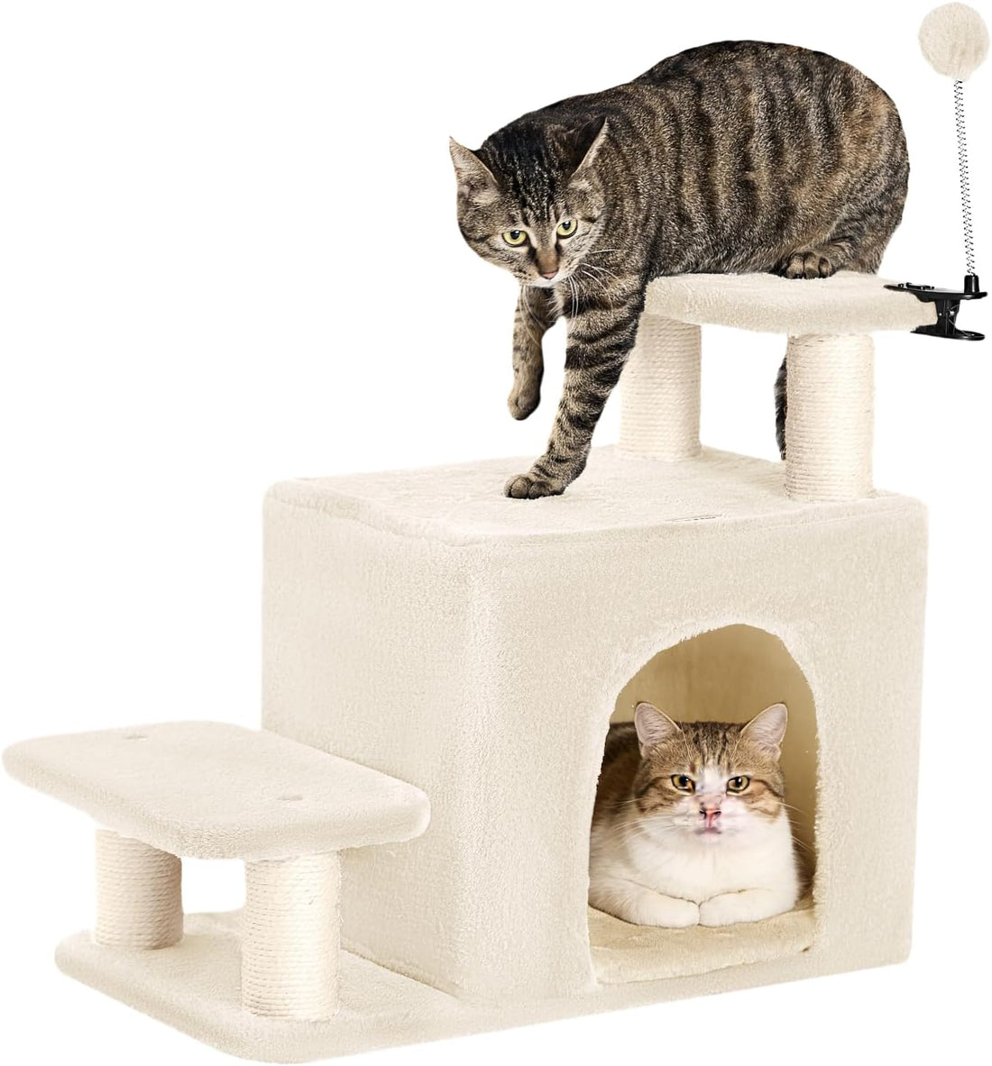 Happi N Pets Cat Stairs for Bed, Stable Pet Step with Condo