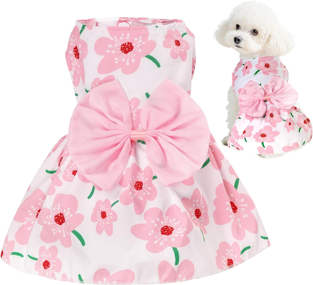 choyaxo Floral Dog Dress Cute Dog Skirt Pet Dress Summer Pet Clothes