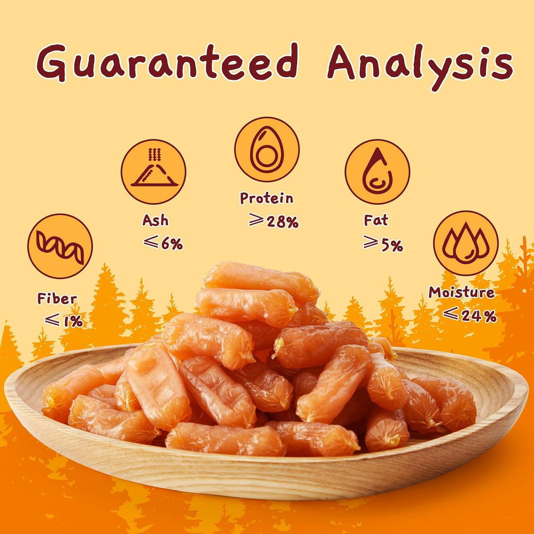 Jungle Calling Soft Chicken Sausage Treats for Small & Medium Dogs