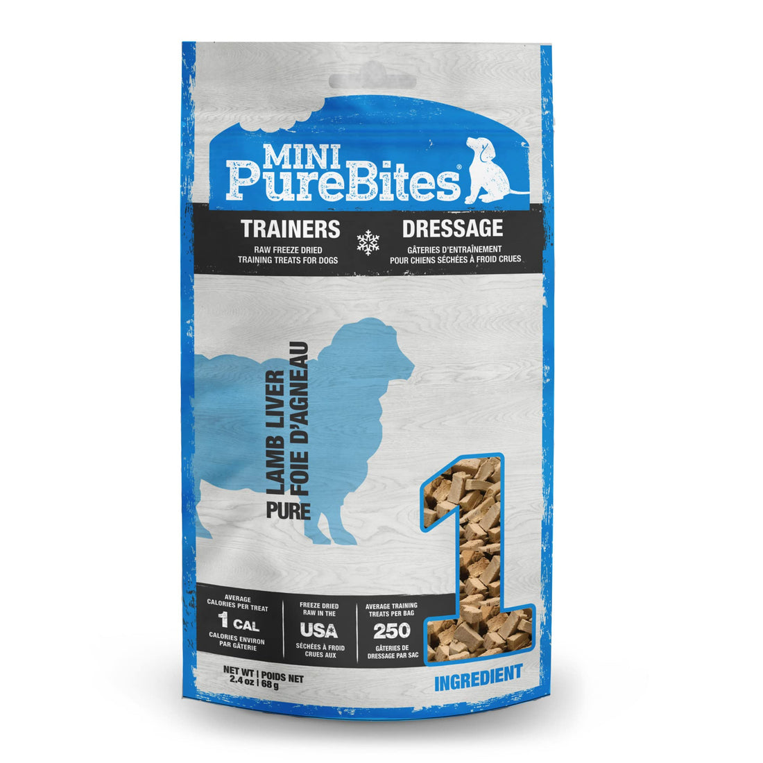 PureBites Mini Lamb Liver Freeze Dried Dog Treats, 1 Ingredient