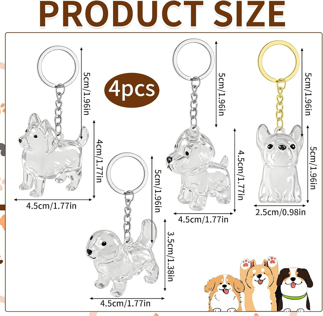 4 Pcs Cat Hair Keepsake Bottles, Pet Hair Memorial Keychain