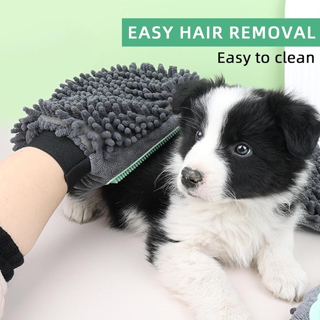 Histotree Green Double-Sided Dog Bath Glove Dog Washing Glove Massage