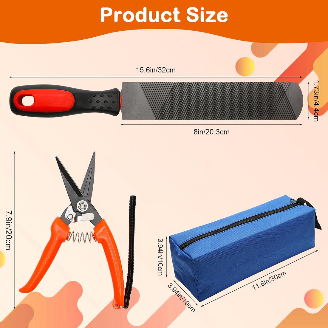 8 inch Farrier Tool Kit, 3PCS Goat Hoof Trimmers