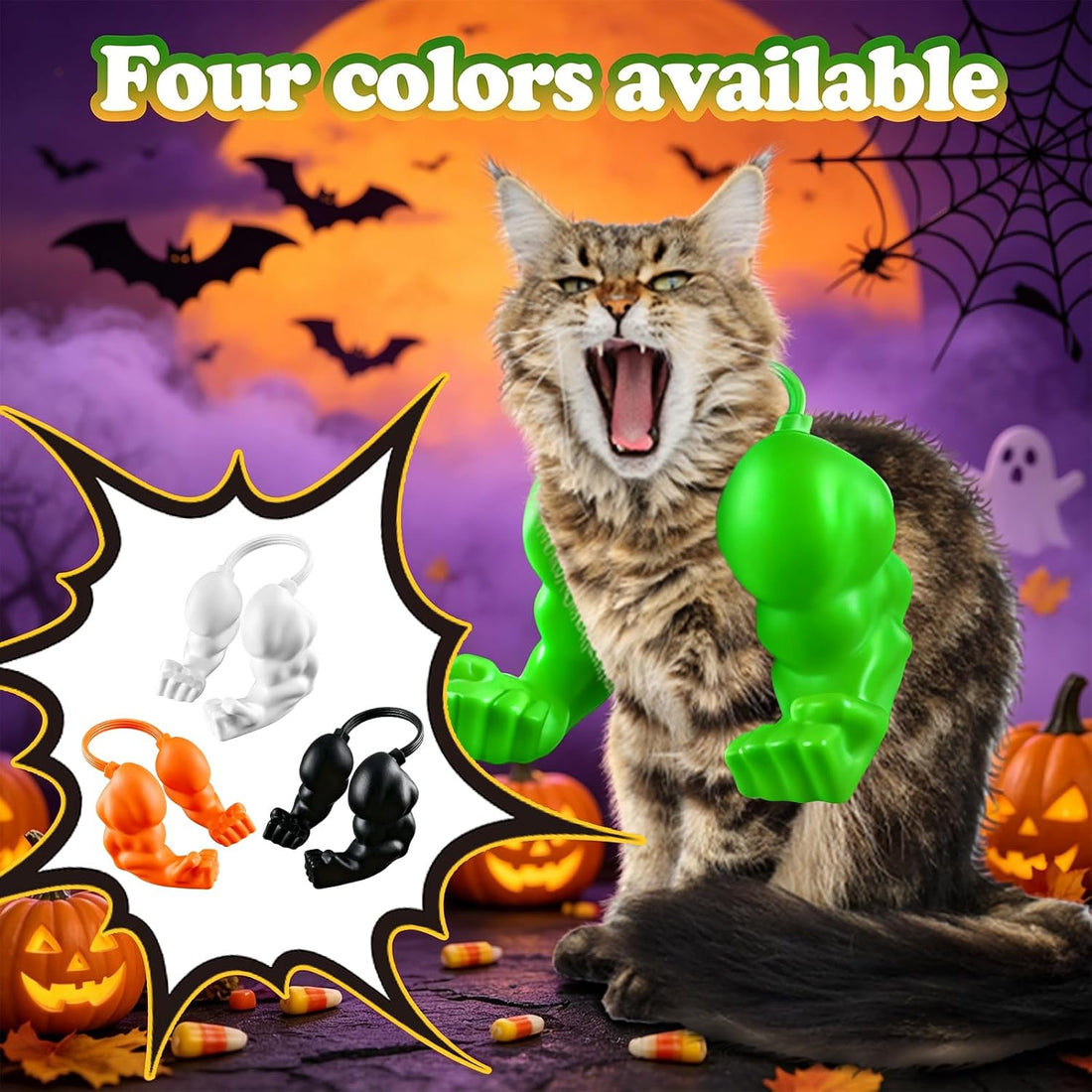 babyye Cat Toys Muscle Arms, Funny Printed Cat's Neck Arm with Muscle