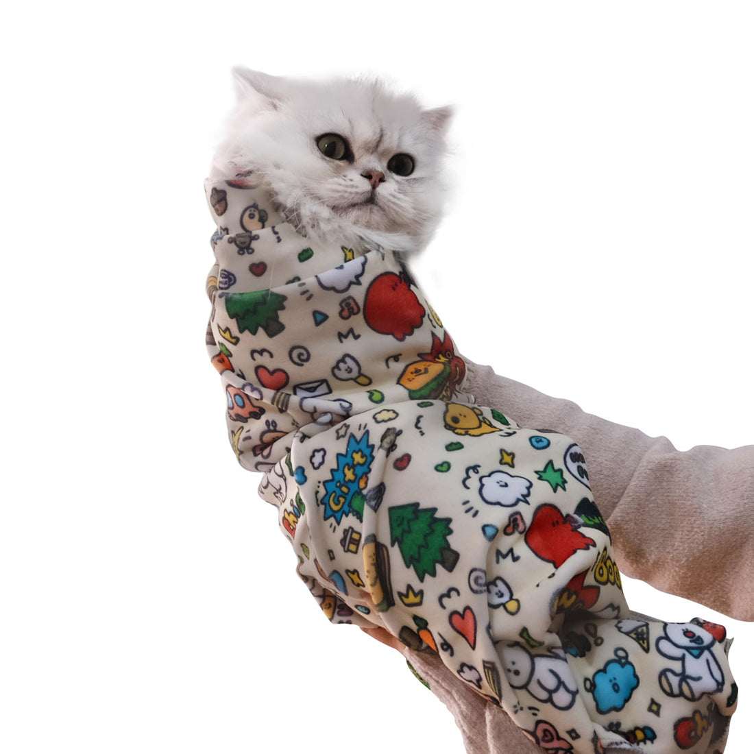 CKNCY 27.6" Cat Grooming Wrap Cat Wrap for Cutting Nails Cat