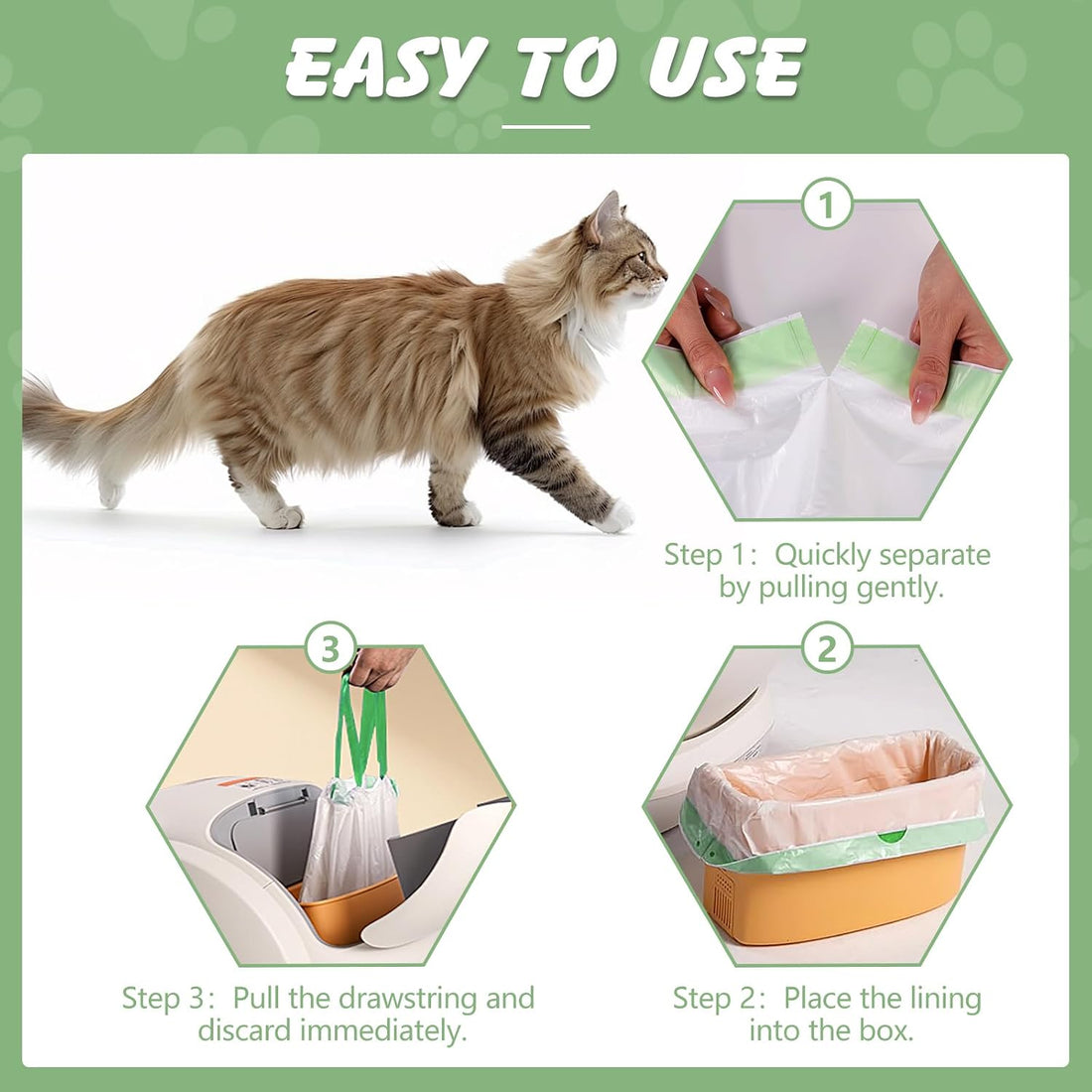 140 Cat Litter Box Liners For Meowant Mw-Sc01/Sc02/Sc09, Drawstring