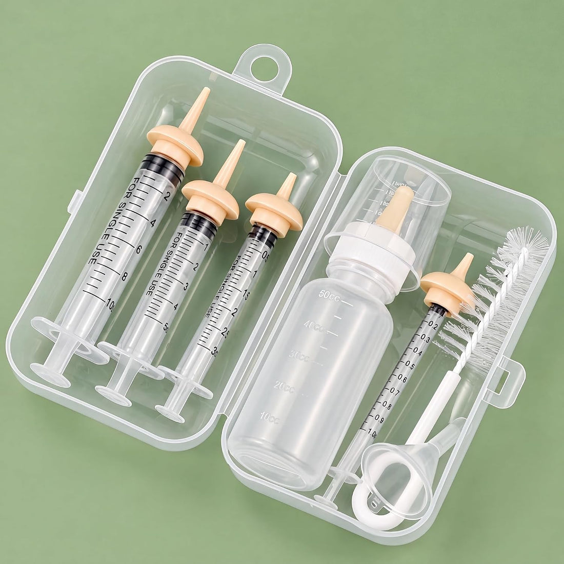 Pet Nursing Kit, Kitten Bottle Feeding Set with Nursing Nipples