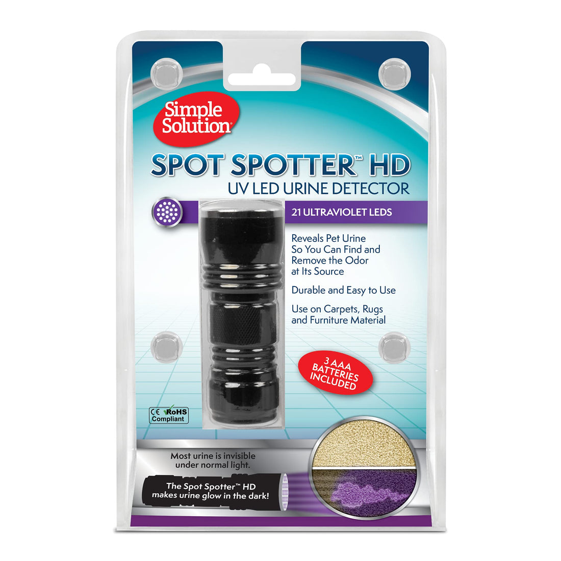 Simple Solution Spot Spotter HD UV LED Urine Detector
