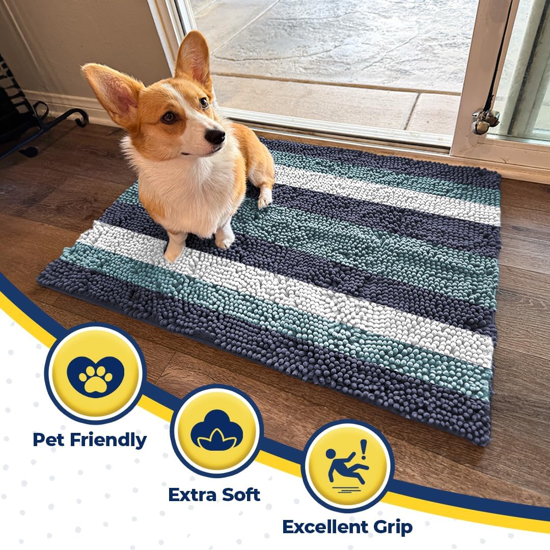 Muddy Mat® Super Absorbent Loop-Thread Chenille Dog Door Mat