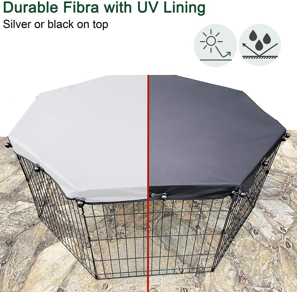 Universal Dog Playpen Cover with Sun/Rain Proof Top