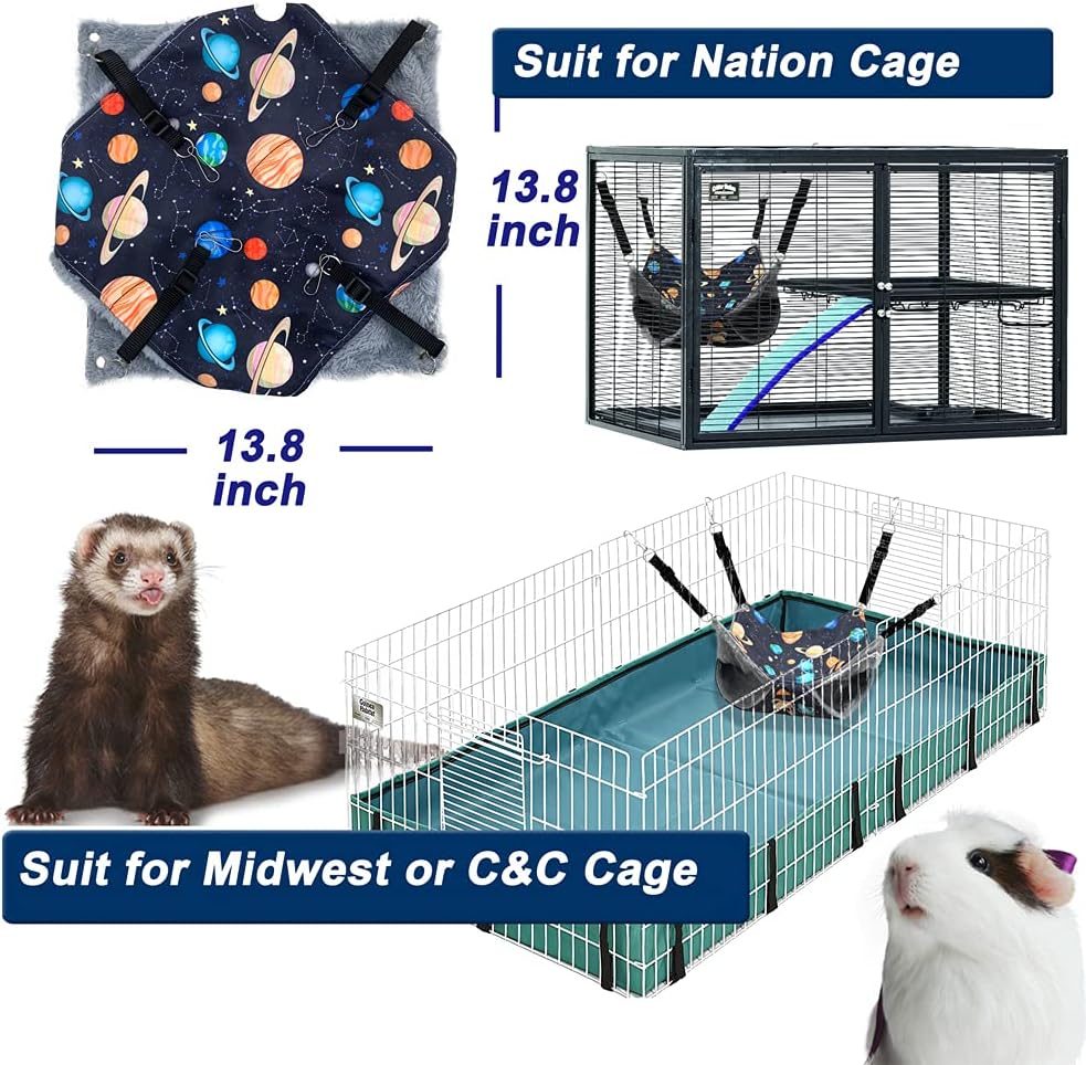 Ferret Rat Hammock Bed, Ferret Guinea Pig Nation Cage Accessories Kit