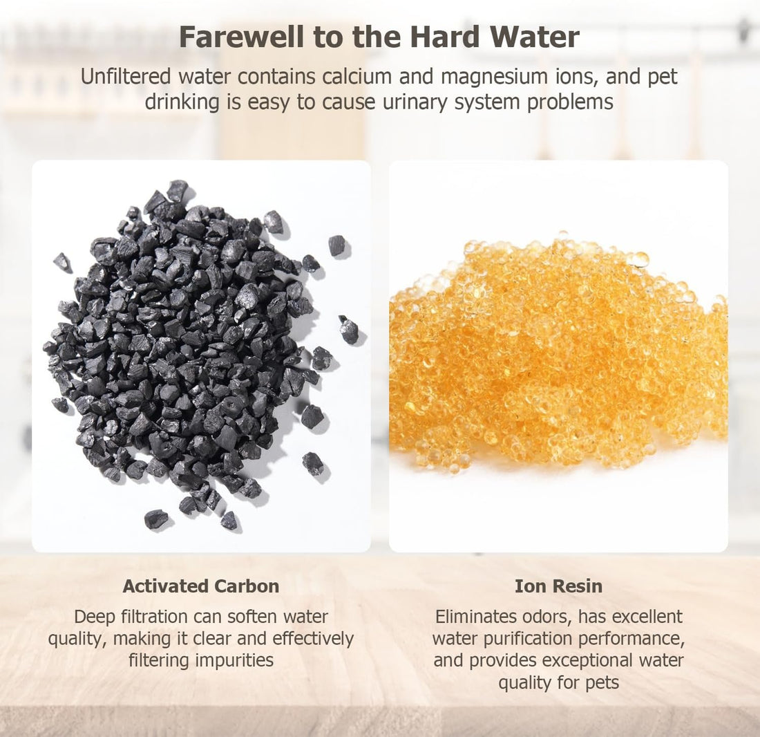 PEKTACO Cat Water Fountain Filters Replacement & Pre-Filter Sponges