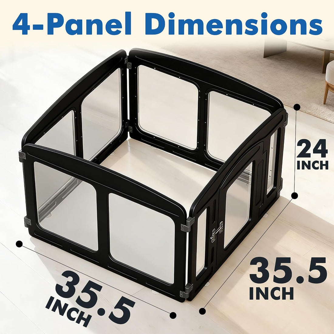Clear Puppy Playpen Indoor - Ideal for Small & Toy Dogs