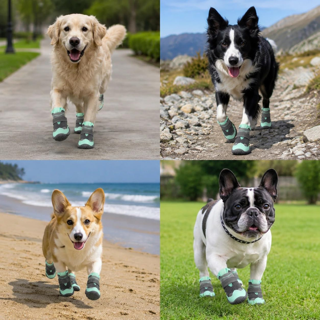 SlowTon Dog Shoes for Large Small Medium Dogs - Breathable Dog Boots