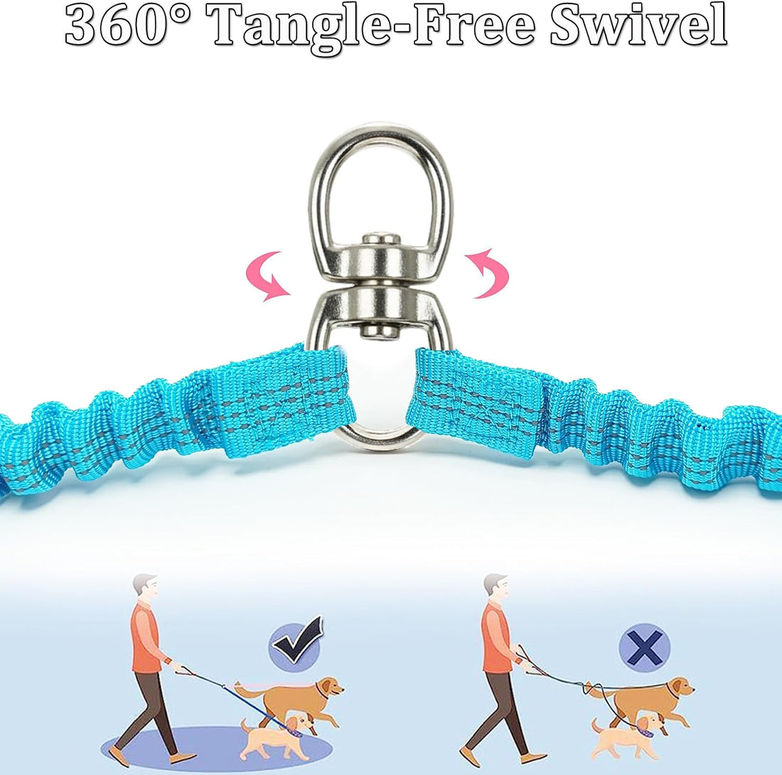 Double Dog Leash Coupler, Different Length Splitter for 2 Dogs