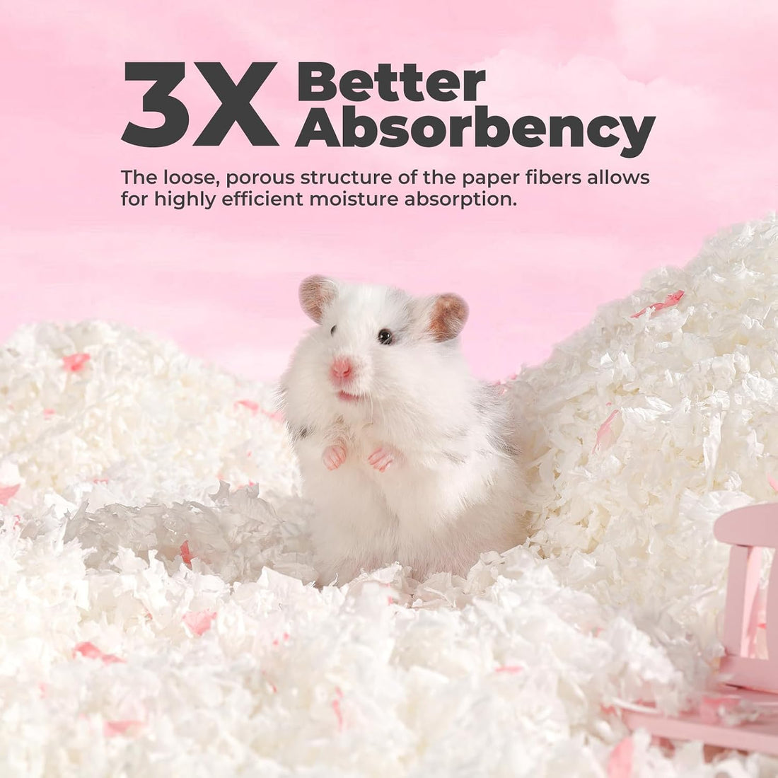 Hamster Bedding 50L Guinea Pig Paper Bedding Odor Control 99%