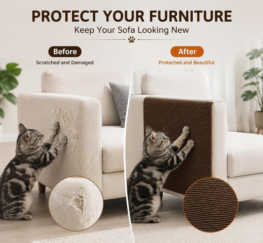 Cat Scratch Furniture Protector Trimmable DIY Self-Adhesive Couch