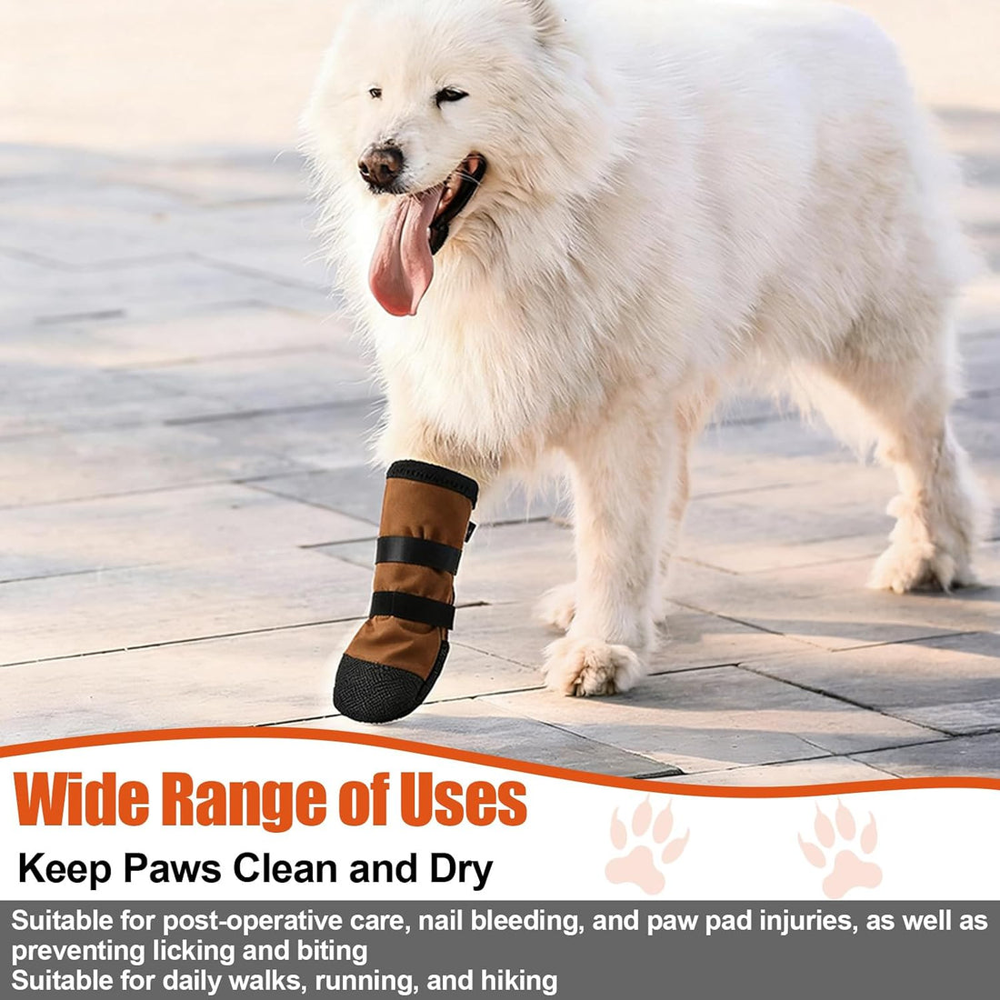2 Pcs Dog Paw Wound Recovery Boots Non-Slip Dog Protector Boots