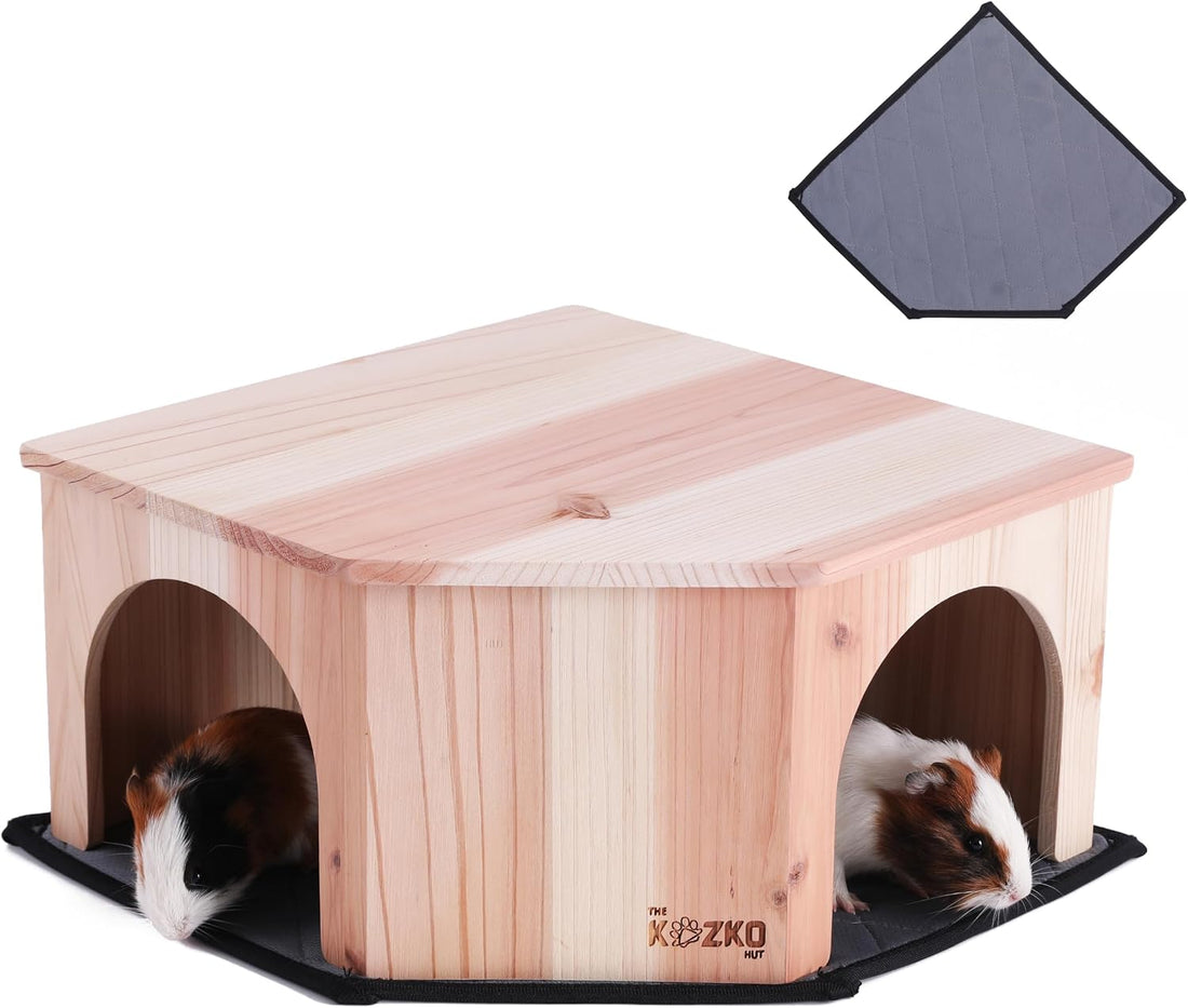 Wooden Guinea Pig Corner Hideout - Hidey for Chinchilla
