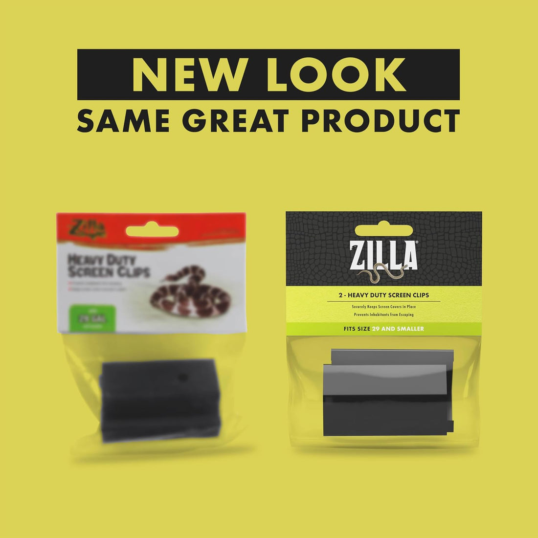 Zilla Heavy Duty Screen Clips for Terrarium, Small, 2 Pack
