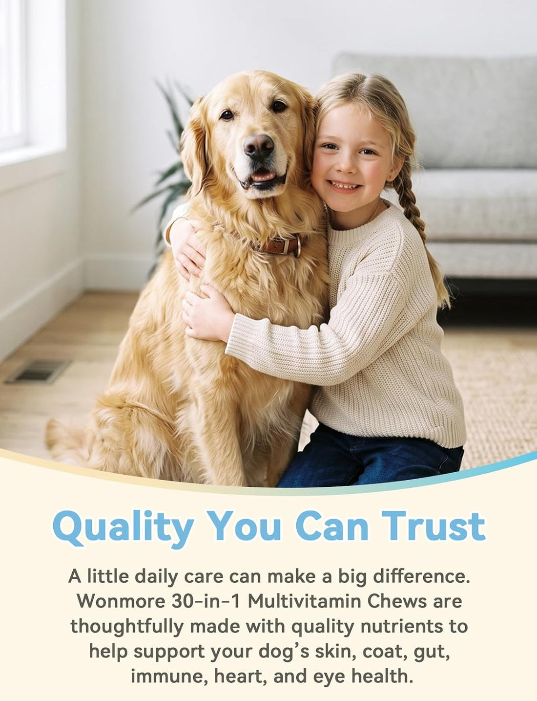 30-in-1 Dog Vitamins and Supplements, Peanut Butter 200ct