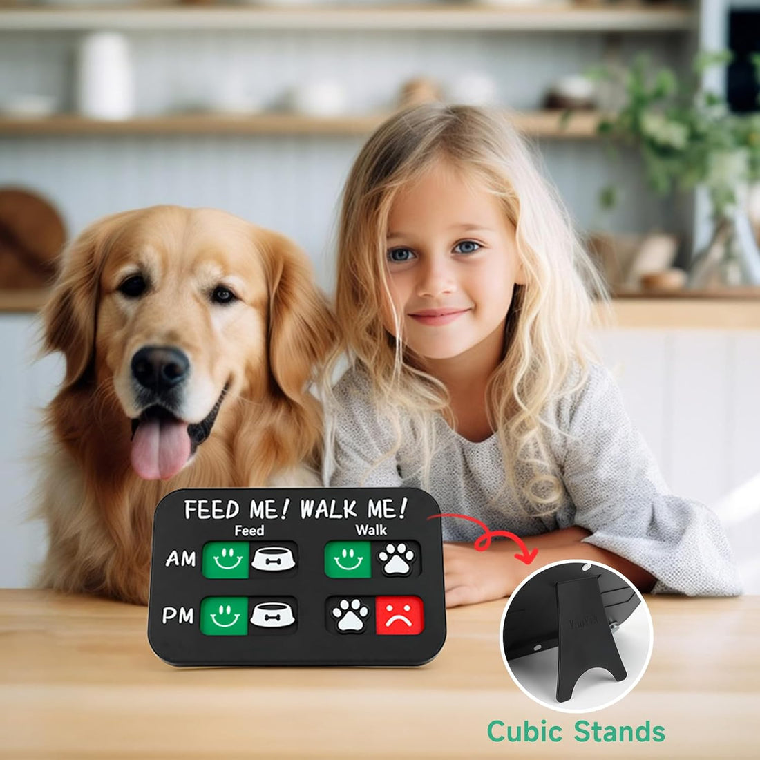 YAUYIK Pet Feeding Reminder Magnet, Dog Fed Sign Tracker